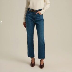 Favorite Daughter Straight-Leg Jeans in Medium Blue